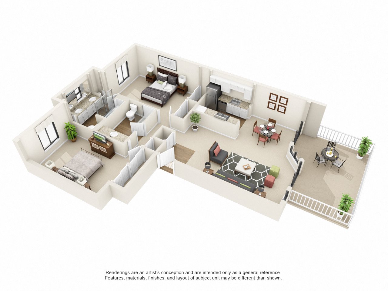 Vercanta Pleasanton | 2x2 Floorplan Vercanta Pleasanton | 2x2 Floorplan